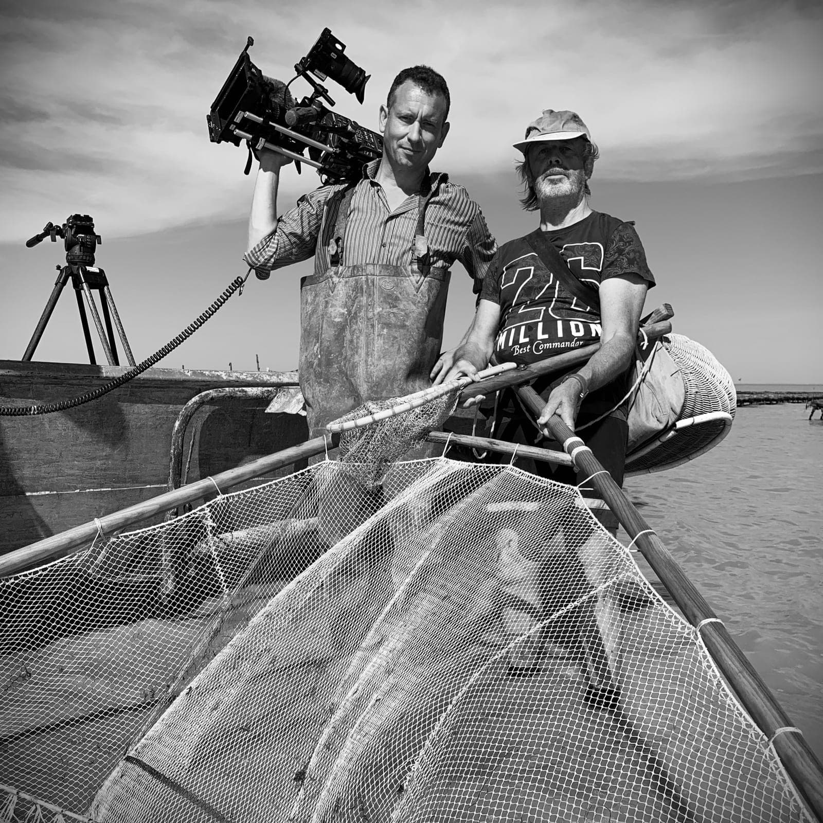 Felix Greif mit Kamera auf einem Fischerboot Felix Greif mit Kamera auf einem Fischerboot